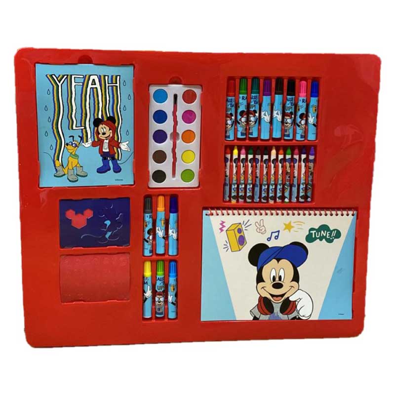 Куфарче "Mickey Mouse" с комплект за рисуване за деца - 35 части