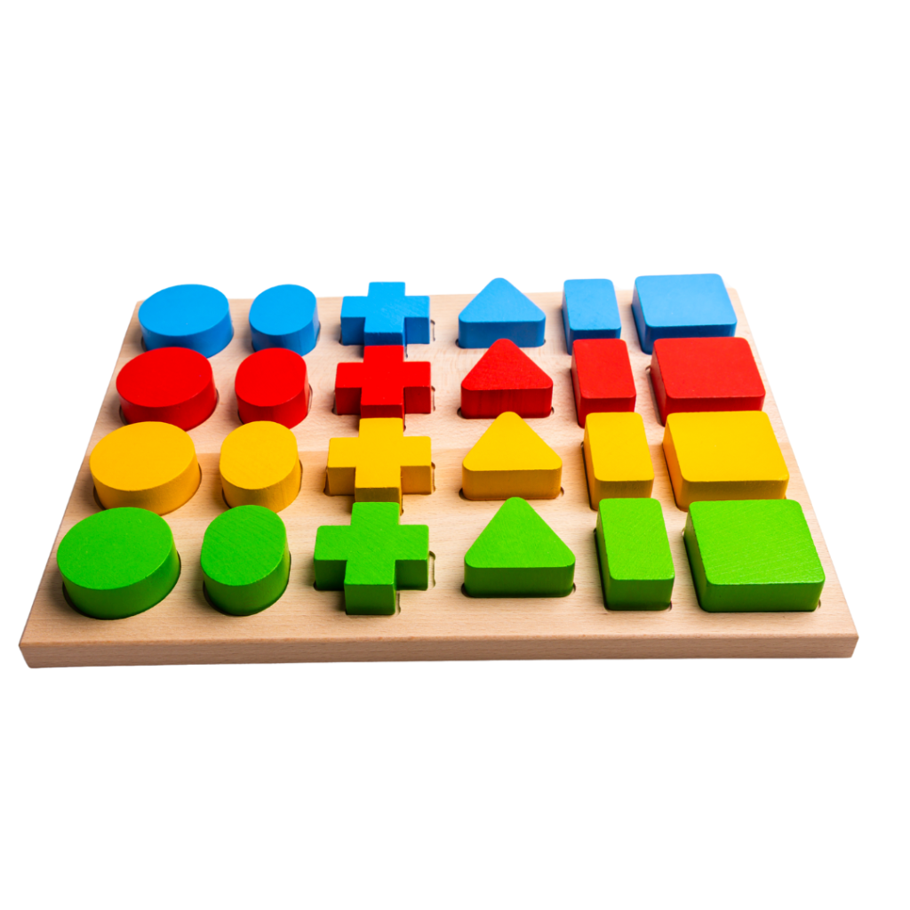 Дървен пъзел „Геометрични форми“