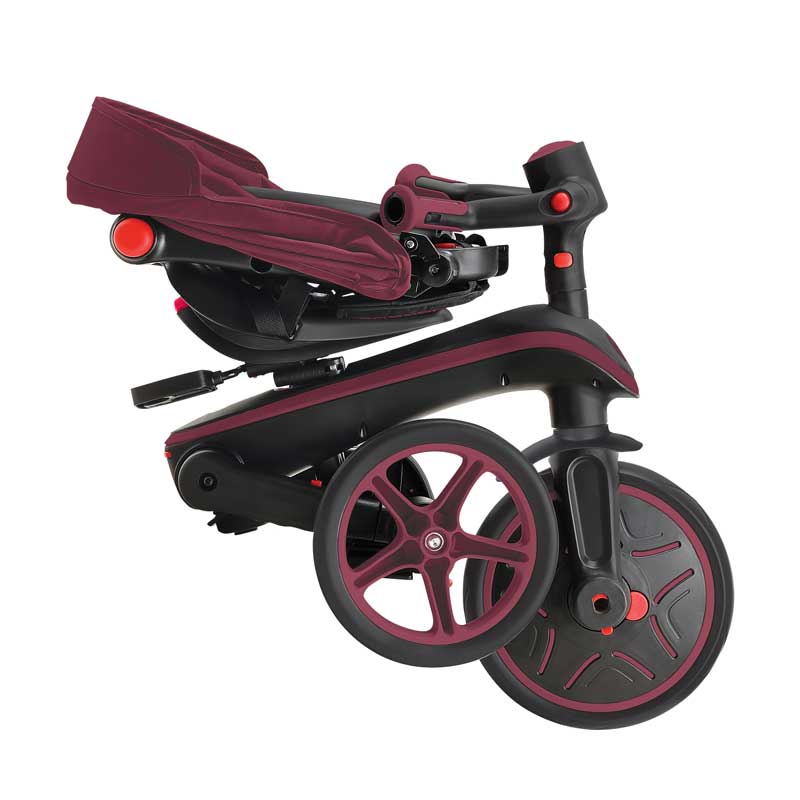 Детска триколка 4 в 1 GLOBBER EXPLORER TRIKE FOLDABLE, сгъваема, цвят бургунди