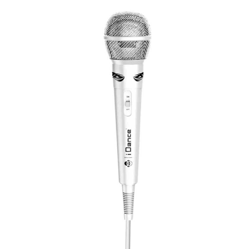 Караоке Bluetooth тонколона с микрофон, бяла