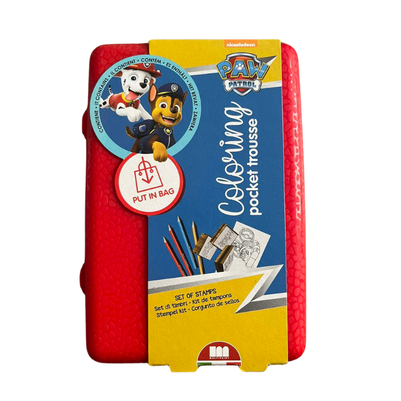 Кутия за съхранение "Paw Patrol" с аксесоари за оцветяване и 3 печата