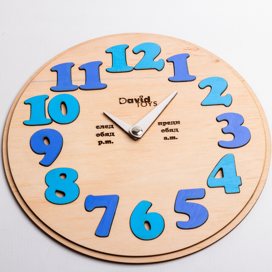 Дървен пъзел-часовник “Научи часа”