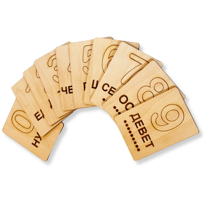 Дървени Карти “Научи цифрите” 10бр.