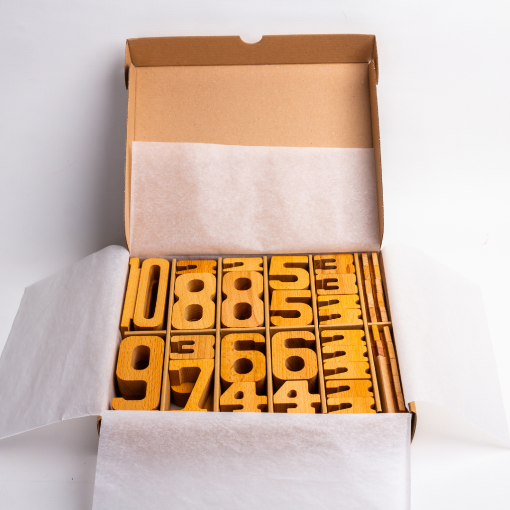 Дървени Цифри “Моето сметало” 61 части