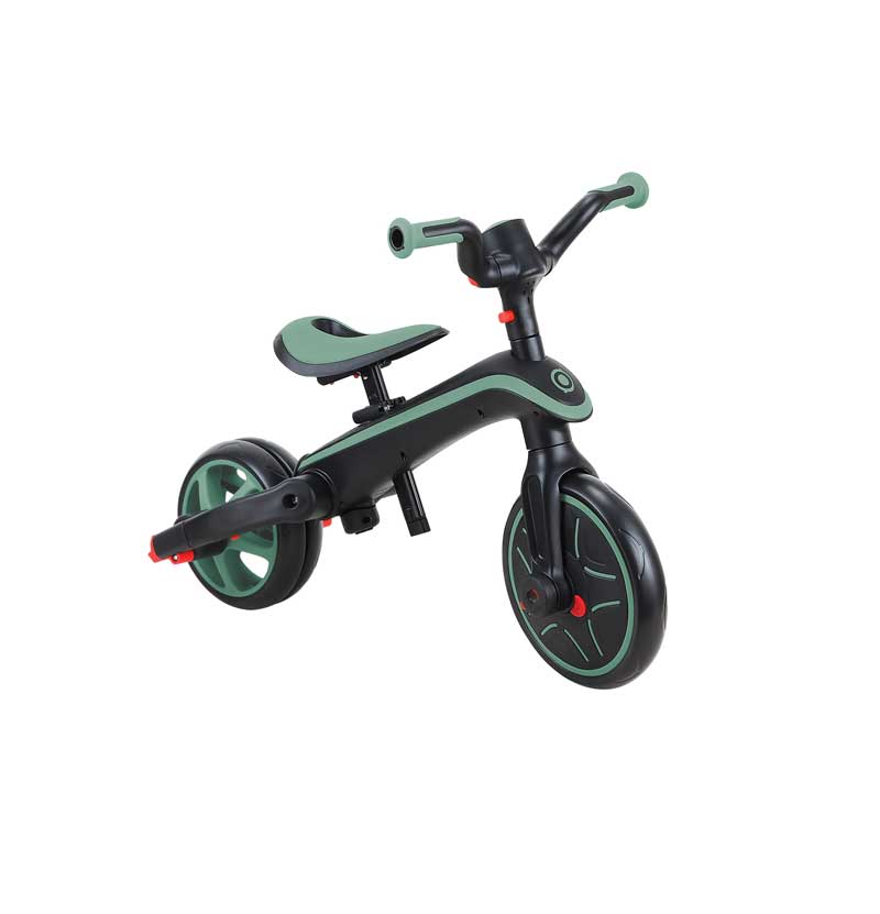Детска триколка 4 в 1 GLOBBER EXPLORER TRIKE FOLDABLE, сгъваема, цвят маслина