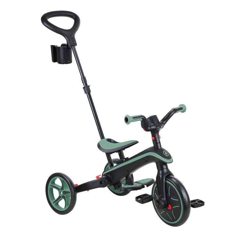 Детска триколка 4 в 1 GLOBBER EXPLORER TRIKE FOLDABLE, сгъваема, цвят маслина
