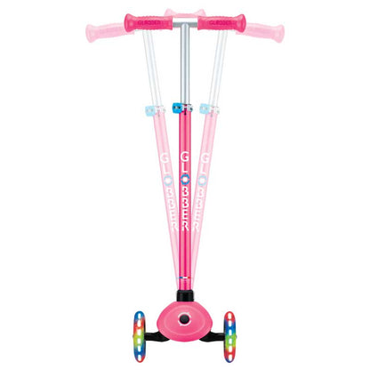 Детска тротинетка с 3 светещи колела GLOBBER PRIMO PLUS LIGHTS, розова