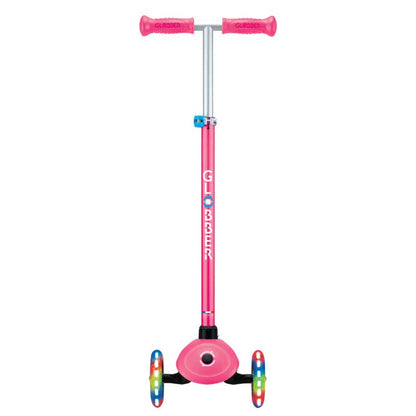 Детска тротинетка с 3 светещи колела GLOBBER PRIMO PLUS LIGHTS, розова