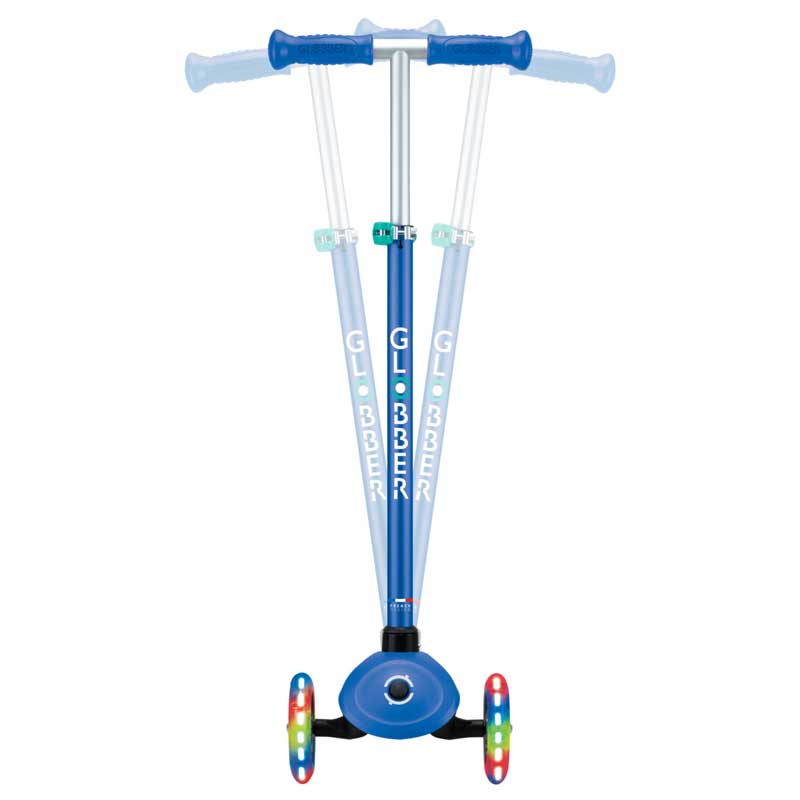 Детска тротинетка с 3 светещи колела GLOBBER PRIMO PLUS LIGHTS, синьо - зелена