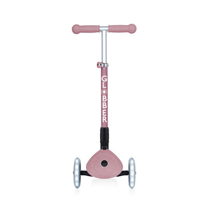 Сгъваема еко тротинетка с 3 колела GLOBBER JUNIOR FOLDABLE LIGHTS ECOLOGIC – цвят бери