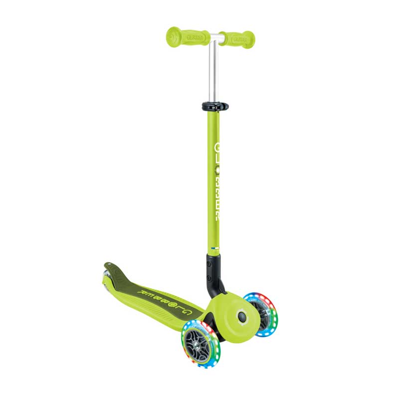 Сгъваема тротинетка с родителски контрол 5 в 1 Globber Go Up Active Lights, лайм