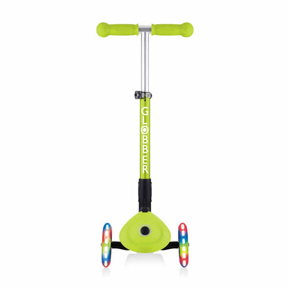 Сгъваема тротинетка със светещи колела, Globber Junior - 2+ г., зелена