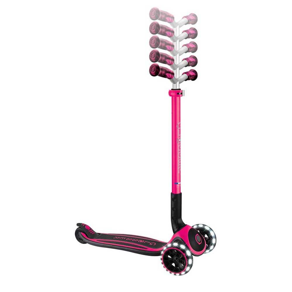 Сгъваема тротинетка за деца над 4 години GLOBBER ACE LIGHTS, розова