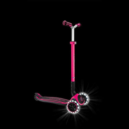 Сгъваема тротинетка за деца над 4 години GLOBBER ACE LIGHTS, розова