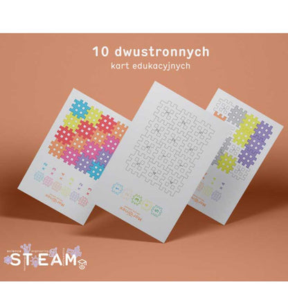 STEAM вафлен конструктор в пастелни цветове - 300 части