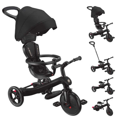 Триколка 4 в 1 GLOBBER EXPLORER TRIKE със сенник, черна