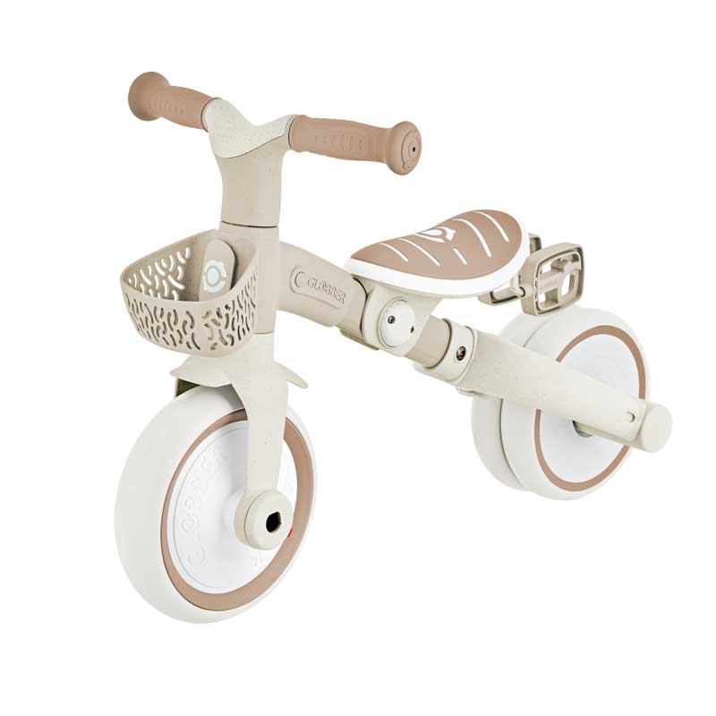 Триколка с родителски контрол 3 в 1 GLOBBER LEARNING TRIKE PLUS ECOLOGIC, бежова