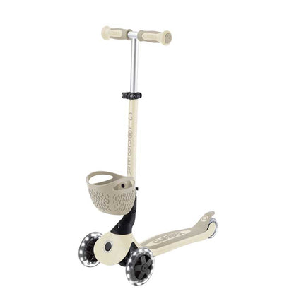 Тротинетка 5 в 1 GLOBBER BABY LEARN 360° FLASH LIGHTS - бежова