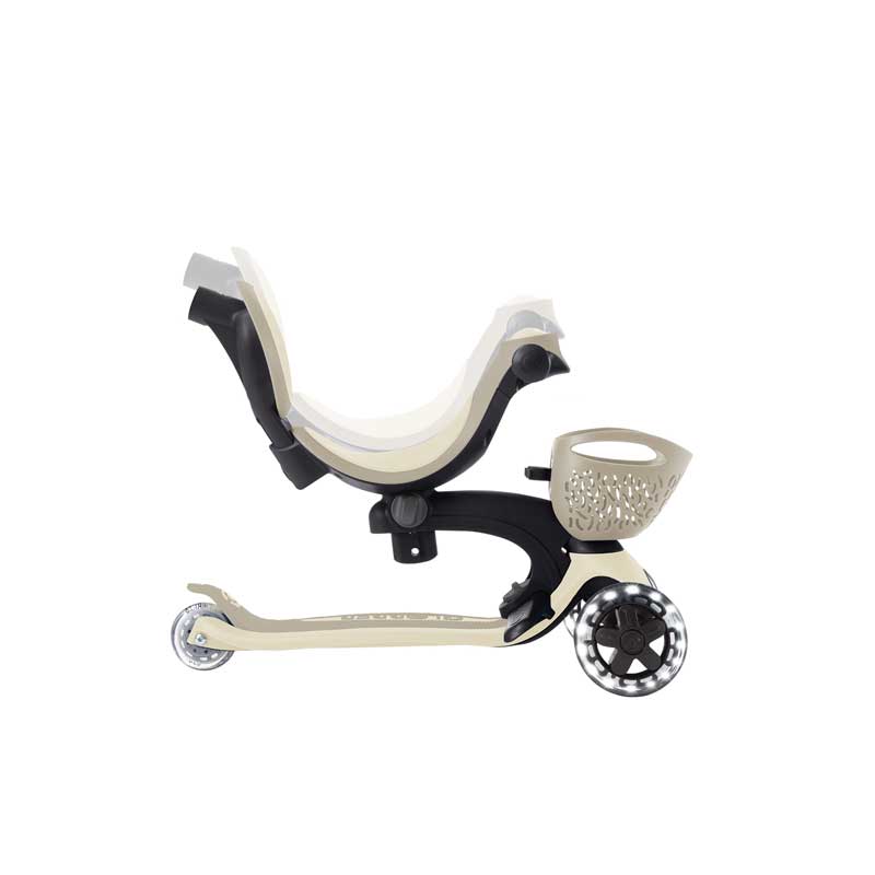 Тротинетка 5 в 1 GLOBBER BABY LEARN 360° FLASH LIGHTS - бежова