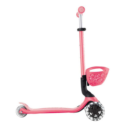 Тротинетка 5 в 1 GLOBBER GO UP BABY LEARN 360° FLASH LIGHTS, розова
