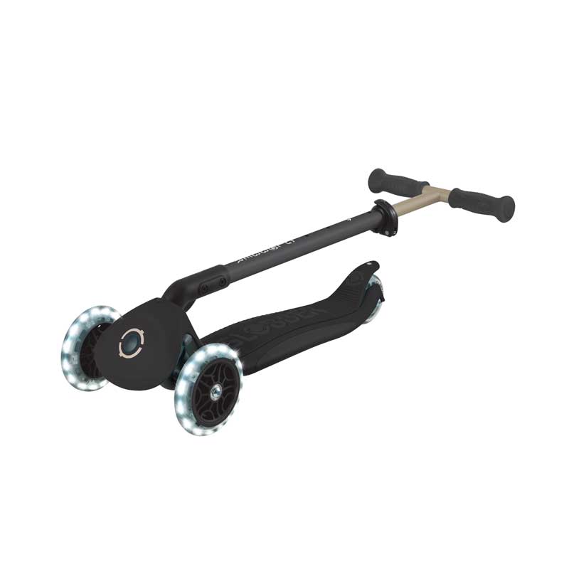 Тротинетка 5 в 1 GLOBBER GO UP DELUXE LIGHTS 360° - черна