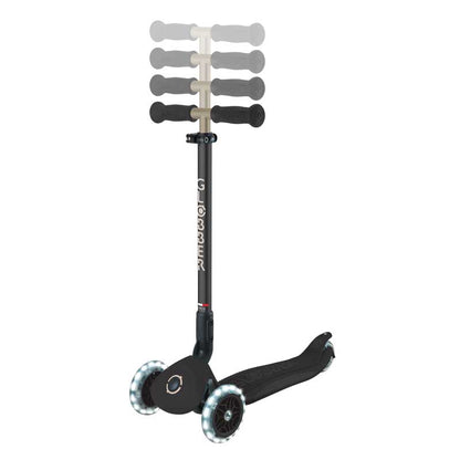 Тротинетка 5 в 1 GLOBBER GO UP DELUXE LIGHTS 360° - черна