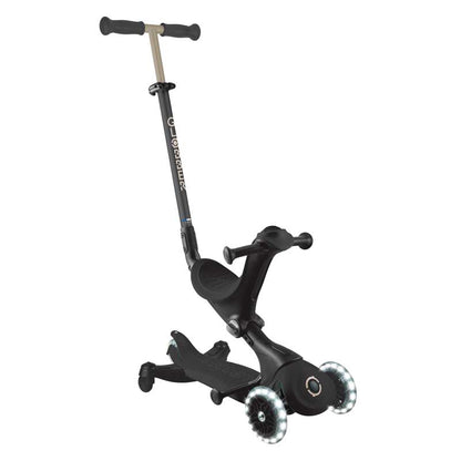 Тротинетка 5 в 1 GLOBBER GO UP DELUXE LIGHTS 360° - черна