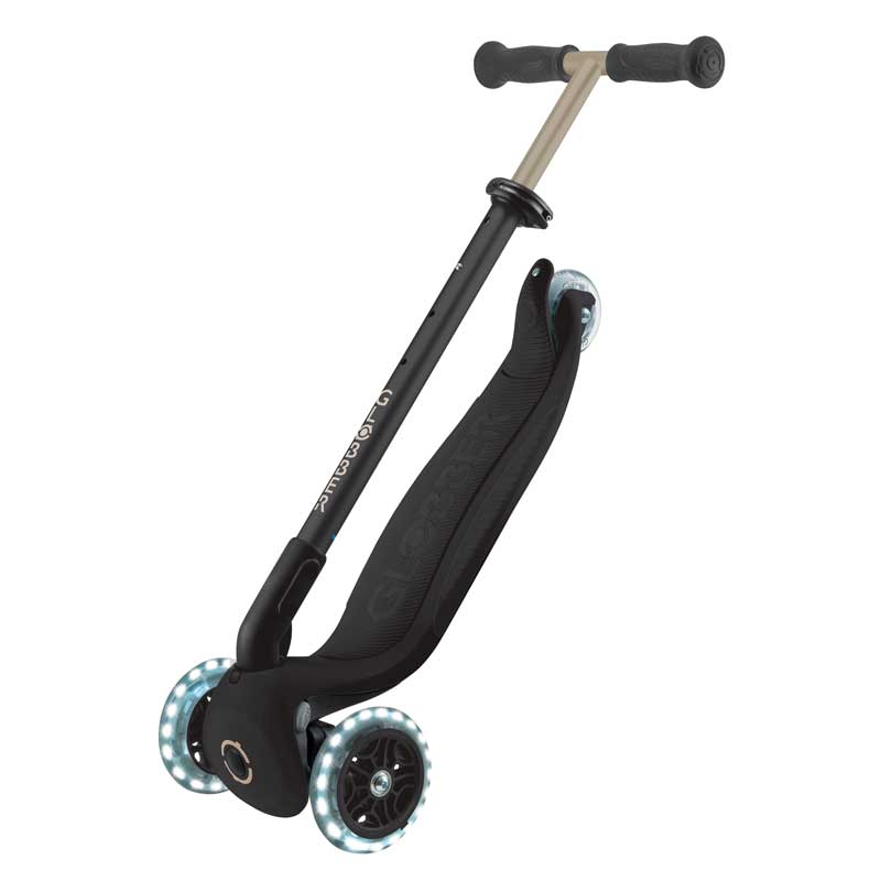 Тротинетка 5 в 1 GLOBBER GO UP DELUXE LIGHTS 360° - черна