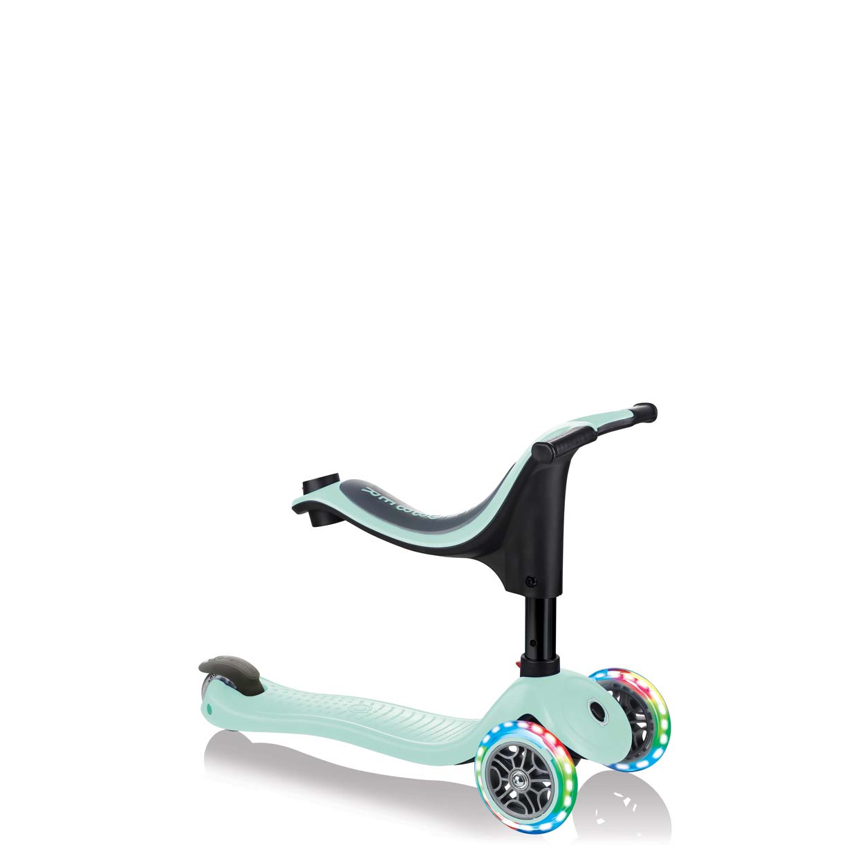 Тротинетка Globber 4 в 1 GO UP Sporty Lights - Ментово зелено