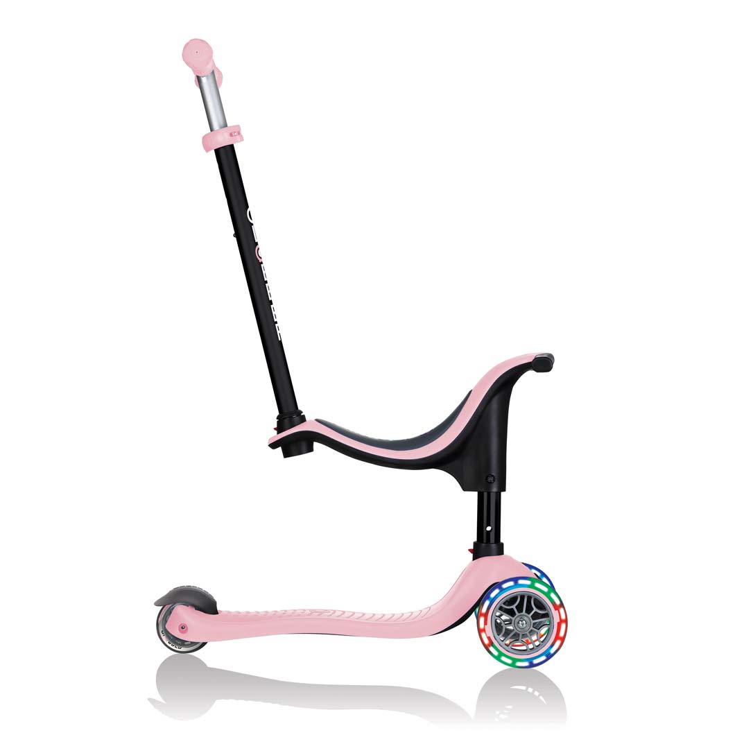 Тротинетка Globber 4 в 1 GO UP Sporty Lights - Пепел от рози