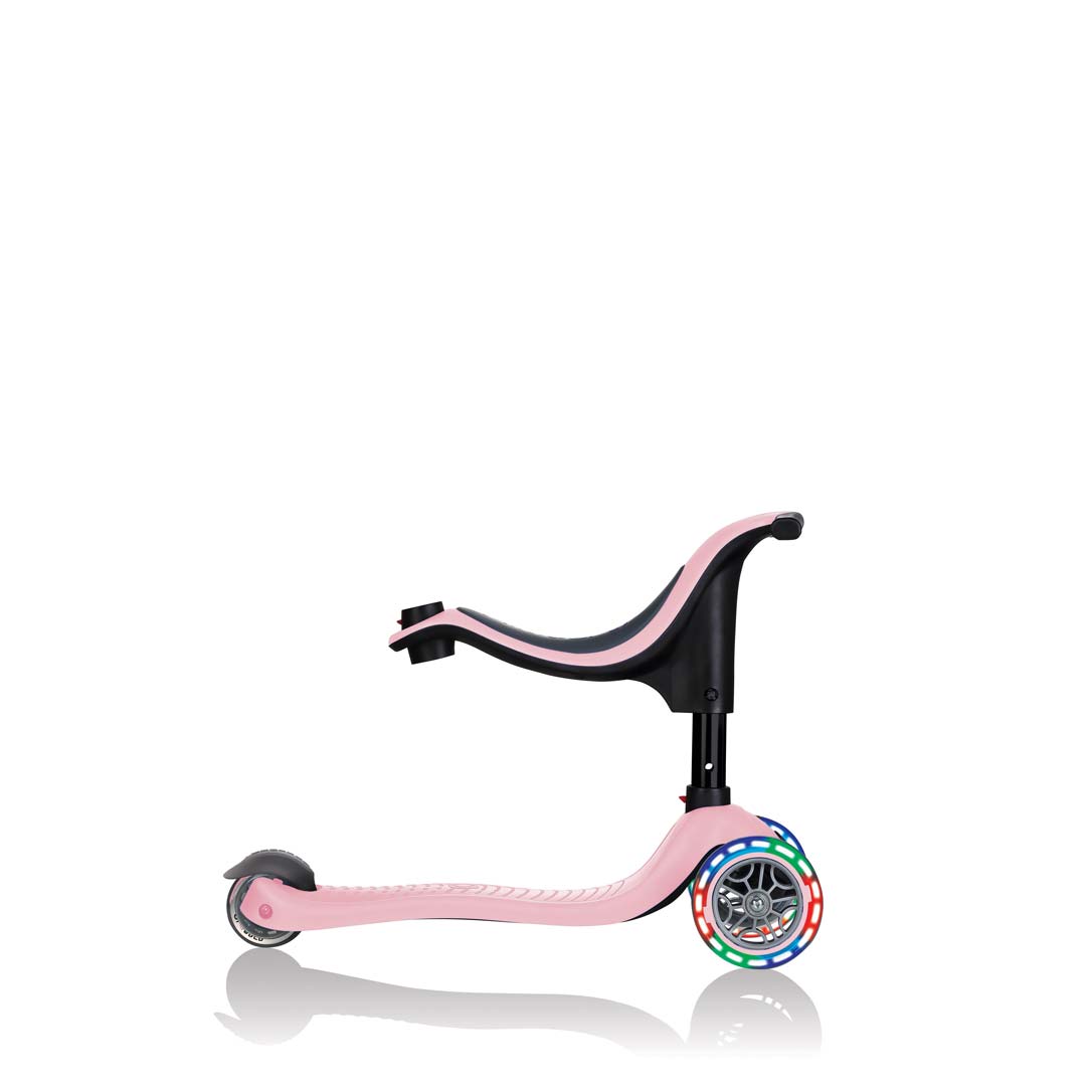 Тротинетка Globber 4 в 1 GO UP Sporty Lights - Пепел от рози
