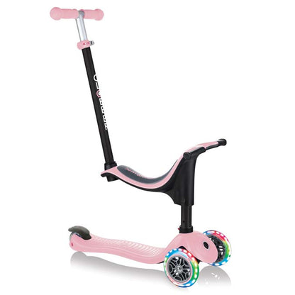Тротинетка Globber 4 в 1 GO UP Sporty Lights - Пепел от рози